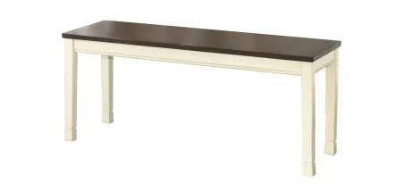Leland Bench in Brown/Cottage White by Ashley Furniture
