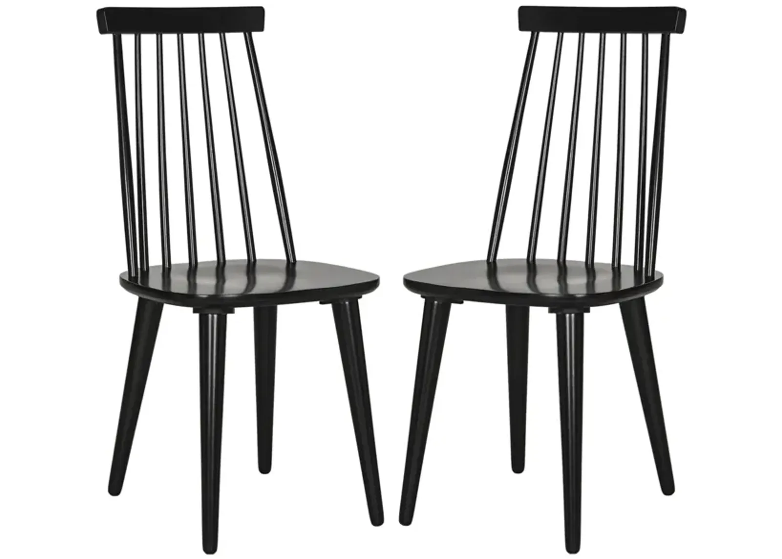 Burris Spindle Dining Chair - Set of 2 in Black by Safavieh