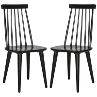 Burris Spindle Dining Chair - Set of 2 in Black by Safavieh