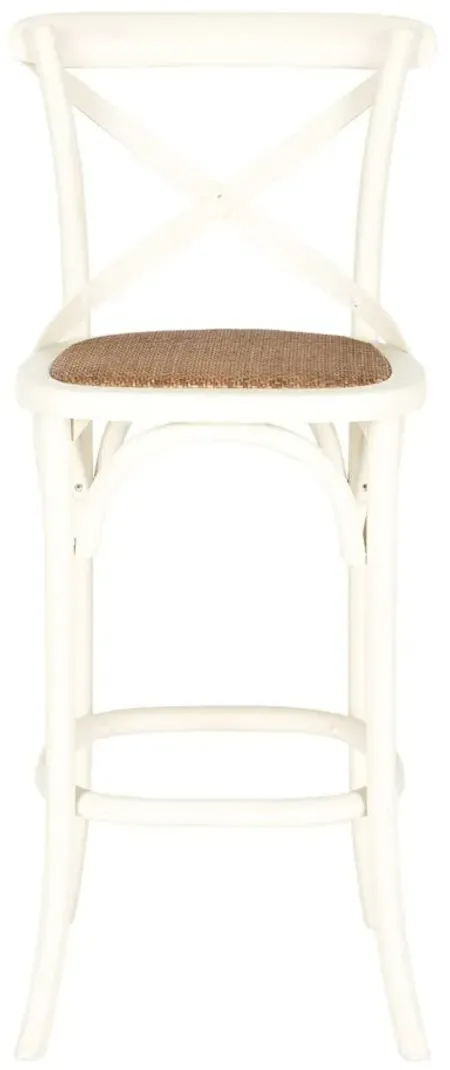 Roxy X-Back Bar Stool in Antique White by Safavieh