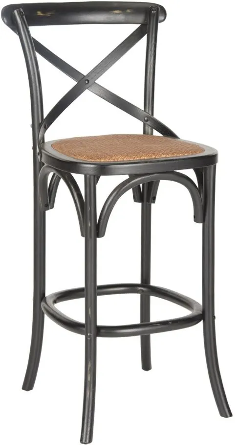 Roxy X-Back Bar Stool in Black by Safavieh