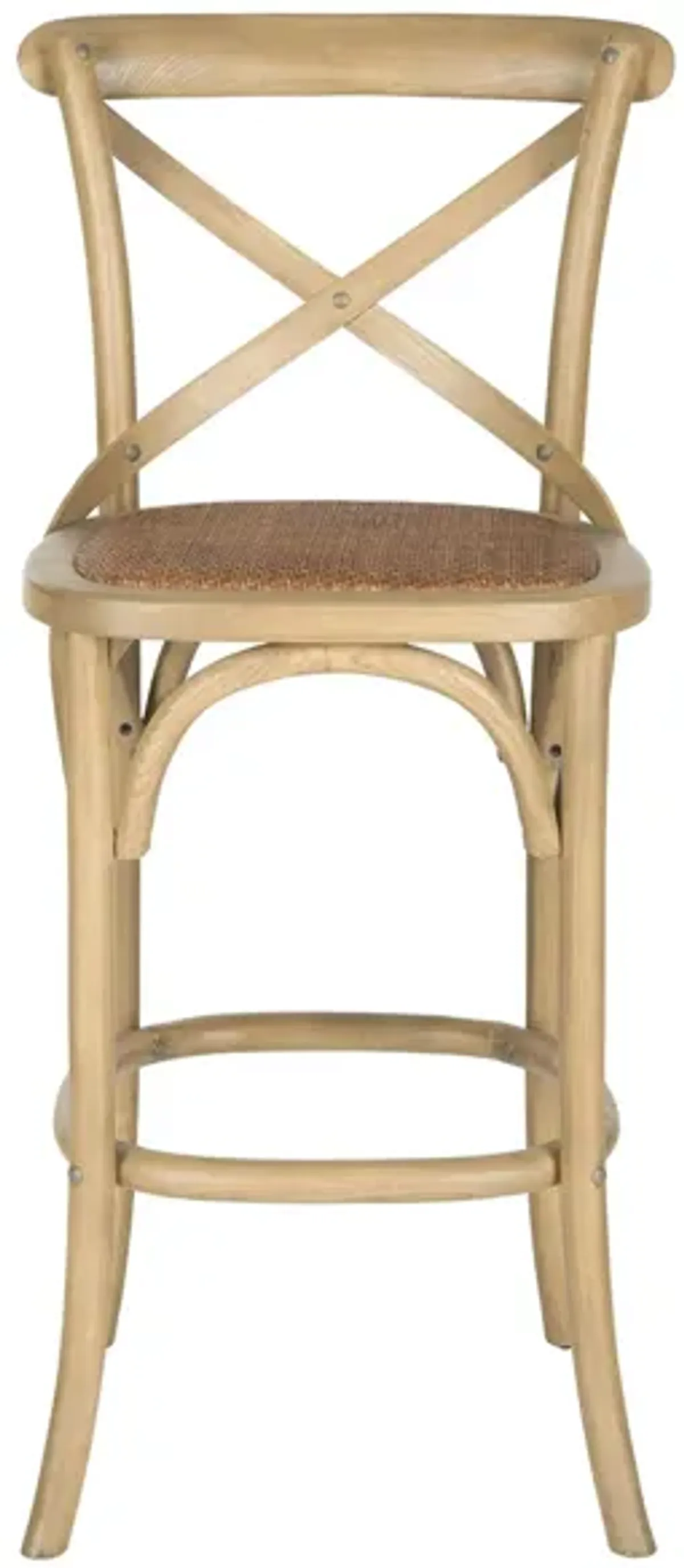 Roxy X-Back Bar Stool in Oak by Safavieh