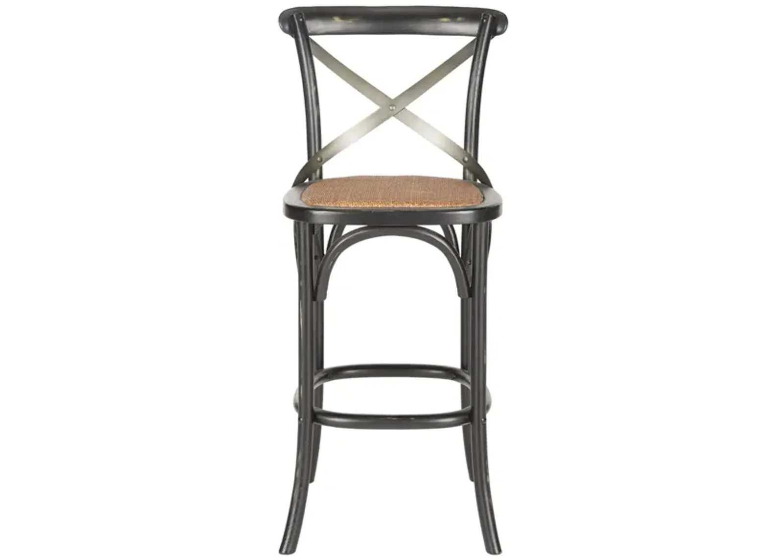 Remi X-Back Bar Stool in Black by Safavieh