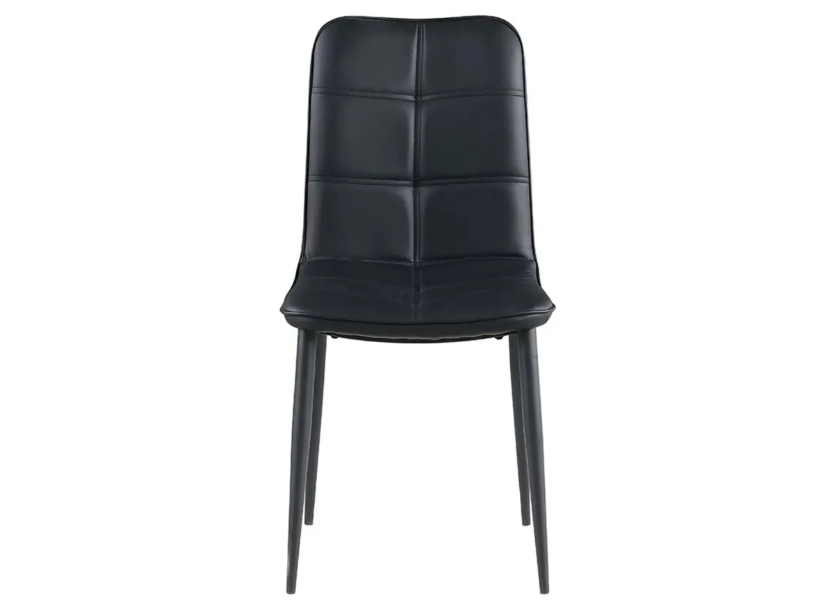 Beatriz Side Chair- Set of 2 in Black by Chintaly Imports