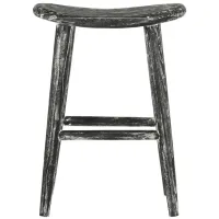 Sydney Wood Counter Stool in Black by Safavieh