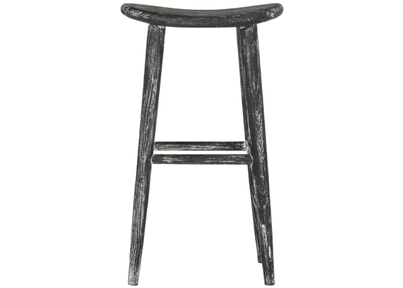 Kayla Wood Bar Stool in Black by Safavieh