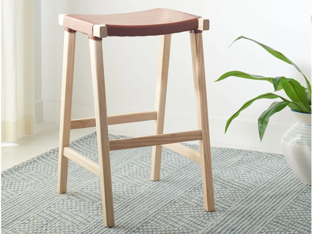 Dione Barstool in Brown by Safavieh