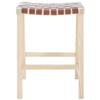 Dylan Counter Stool in Cognac by Safavieh