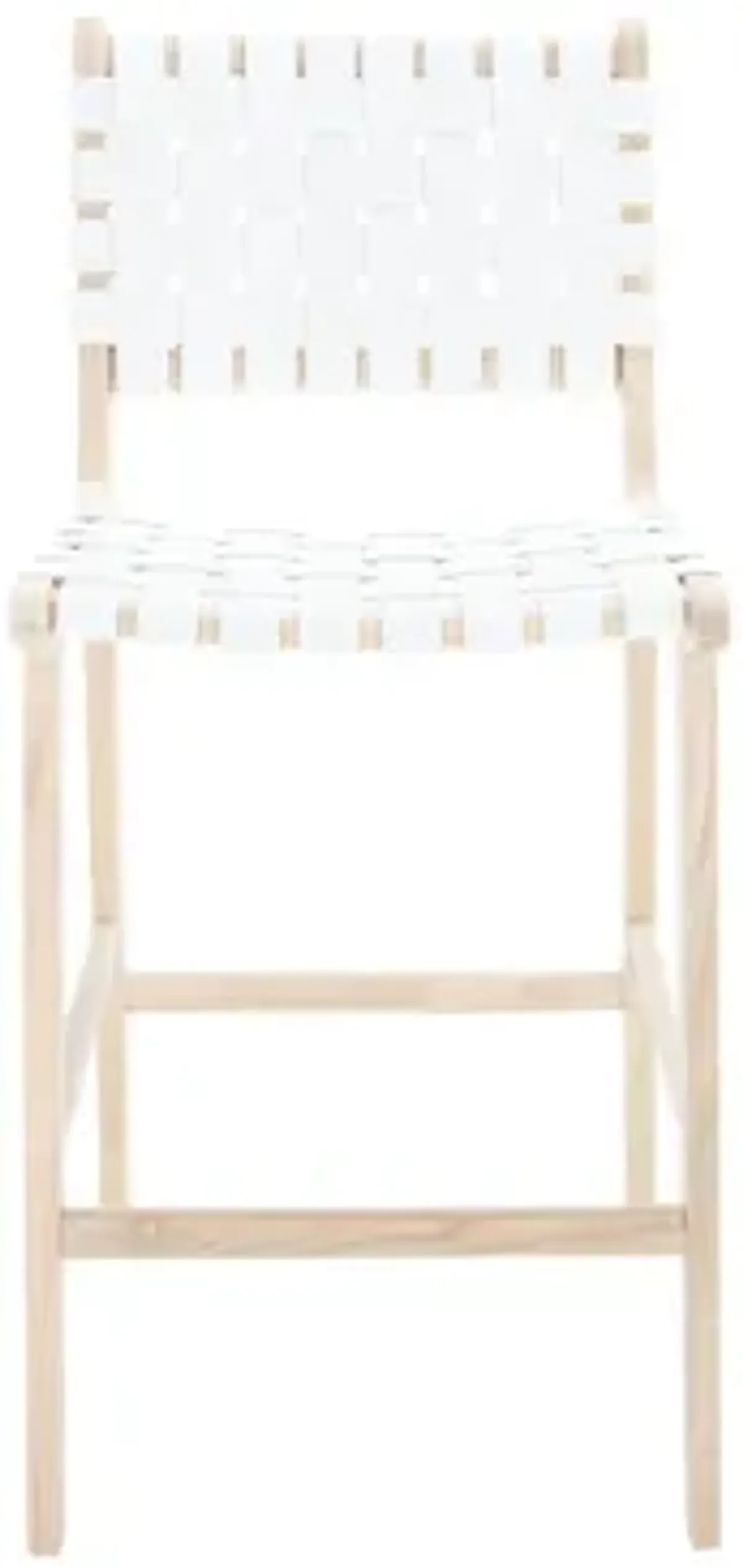 Christa Leather Counter Stool in White by Safavieh