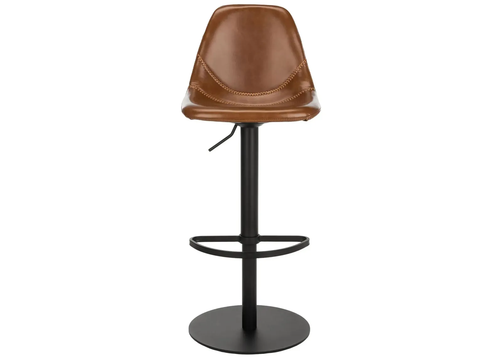 Ronin Adjustable-Height Swivel Barstool in Cognac by Safavieh