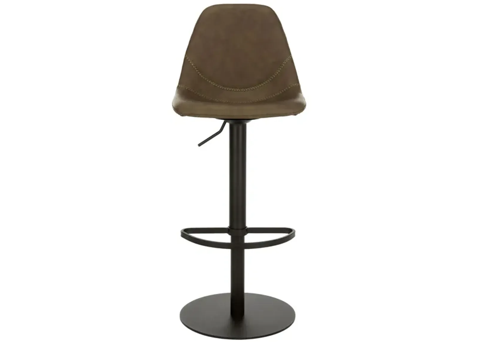 Ronin Adjustable-Height Swivel Barstool in Olive by Safavieh