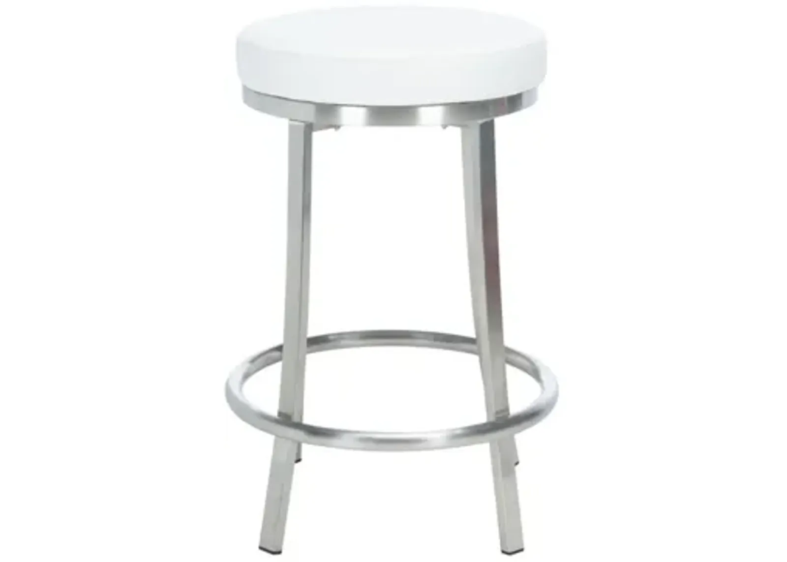 Dawson Swivel Counter Stool in White by Safavieh