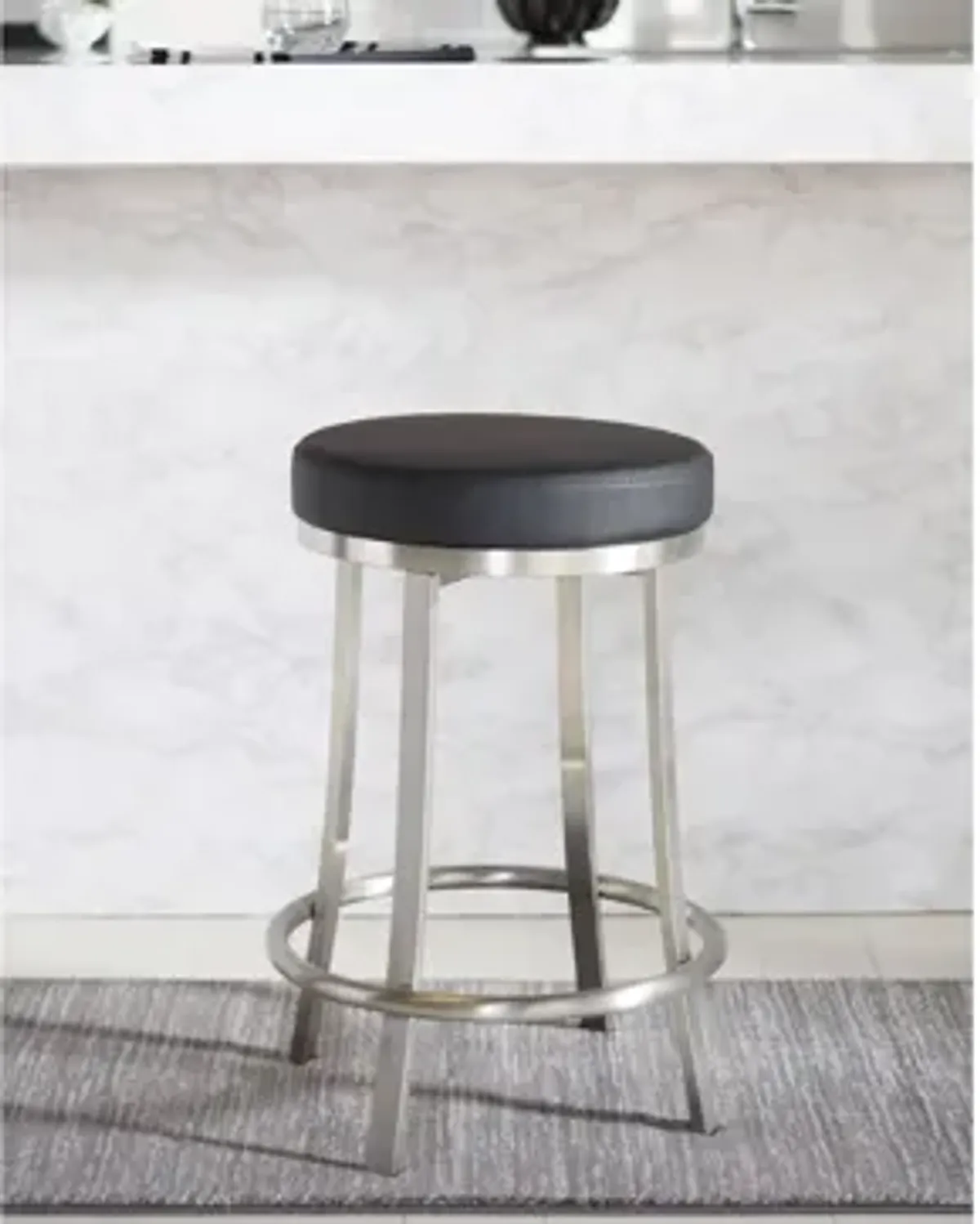 Dawson Swivel Counter Stool in Black by Safavieh