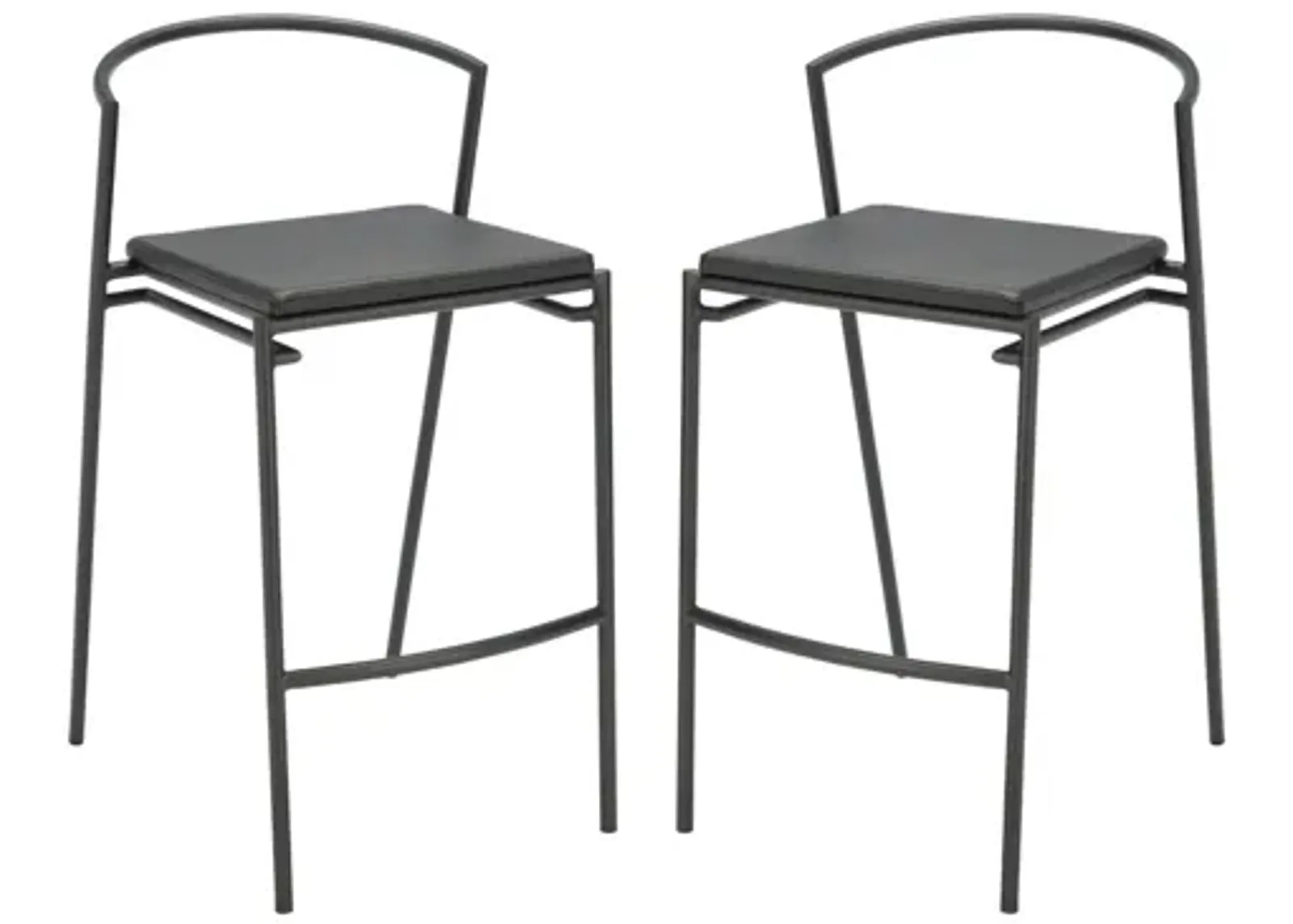 Benford Counter Stool - Set of 2 in Black by Safavieh