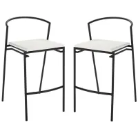 Benford Counter Stool - Set of 2 in White by Safavieh