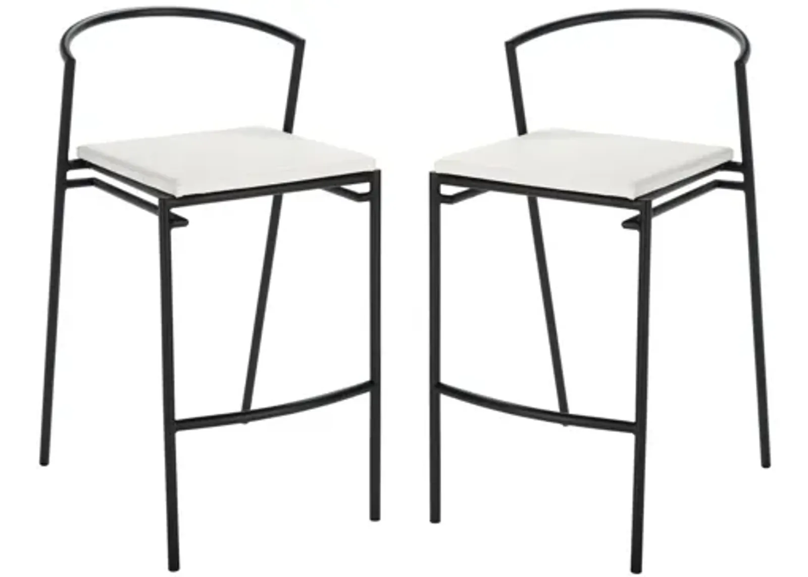 Benford Counter Stool - Set of 2 in White by Safavieh