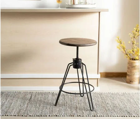 Alexis Adjustable-Height Swivel Counter Stool in Natural by Safavieh