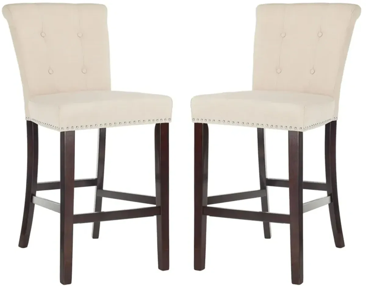 Elise Bar Stool - Set of 2 in Beige by Safavieh