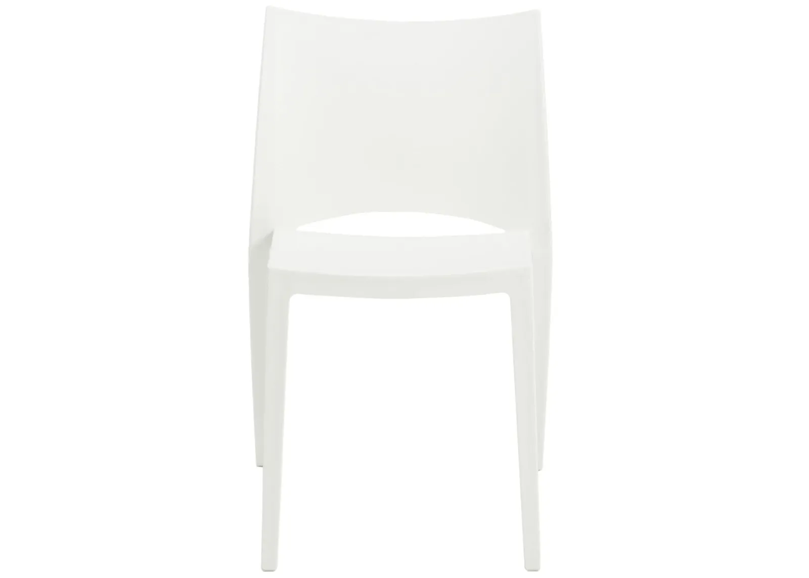 Leslie Stacking Side Chair -Set of 2 in White by EuroStyle