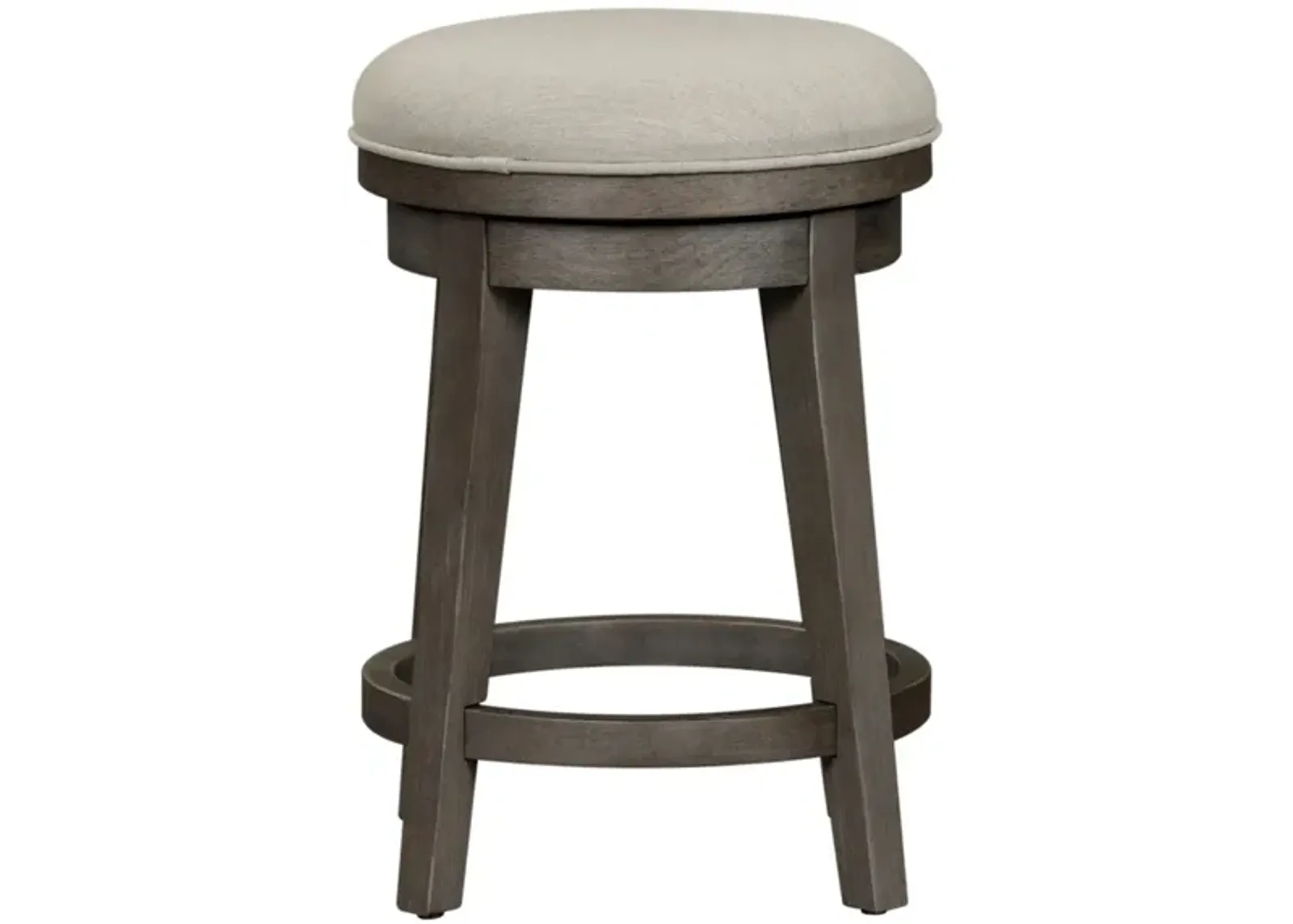 Modern Farmhouse Swivel Stool in Dusty Charcoal with Heavy Distressing by Liberty Furniture