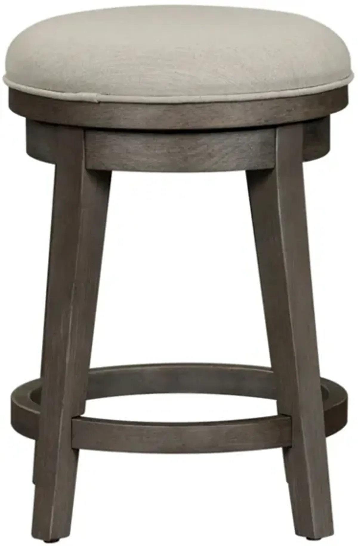 Modern Farmhouse Swivel Stool in Dusty Charcoal with Heavy Distressing by Liberty Furniture