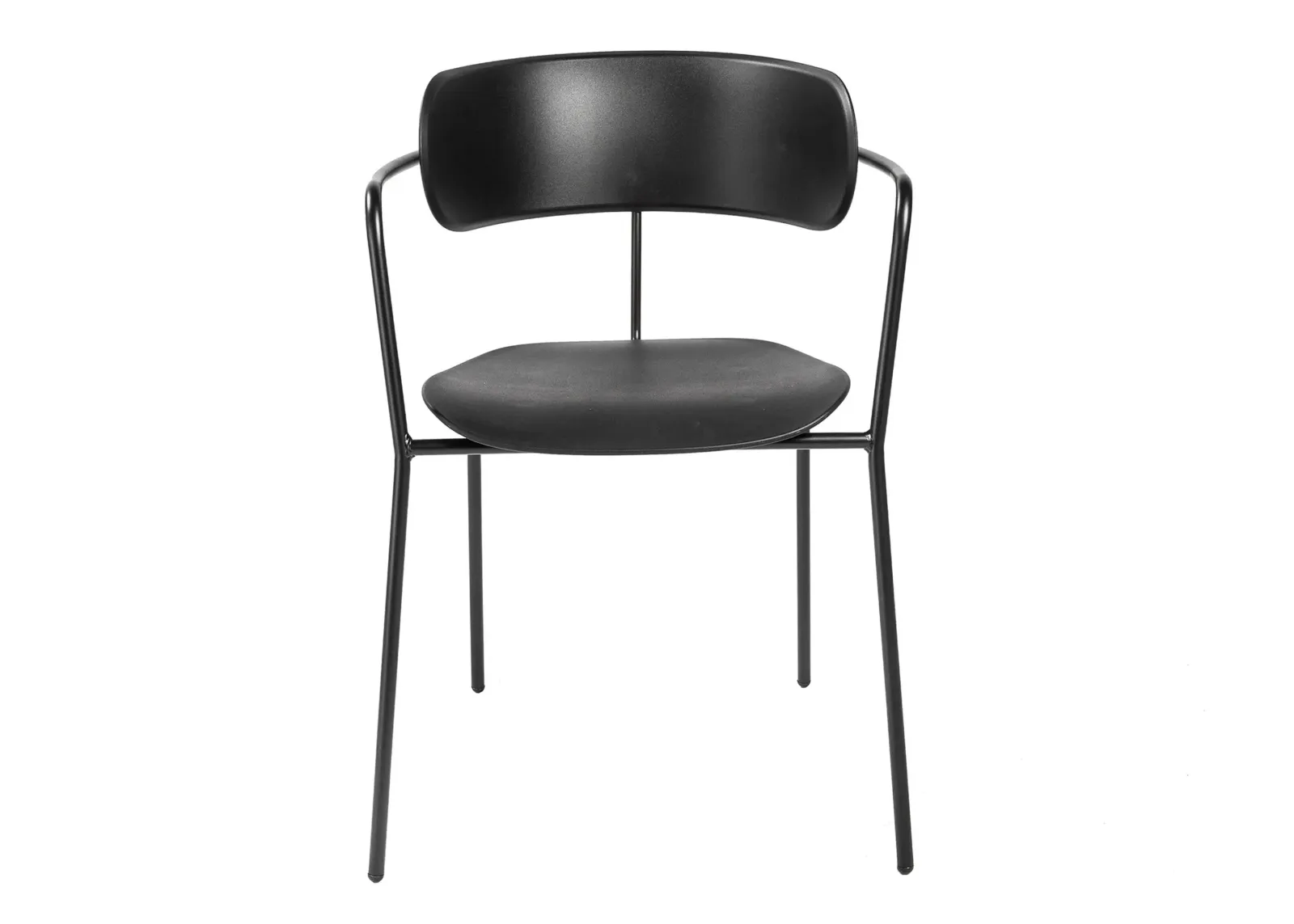 Paris Stacking Armchair Set of 4 in Black by EuroStyle