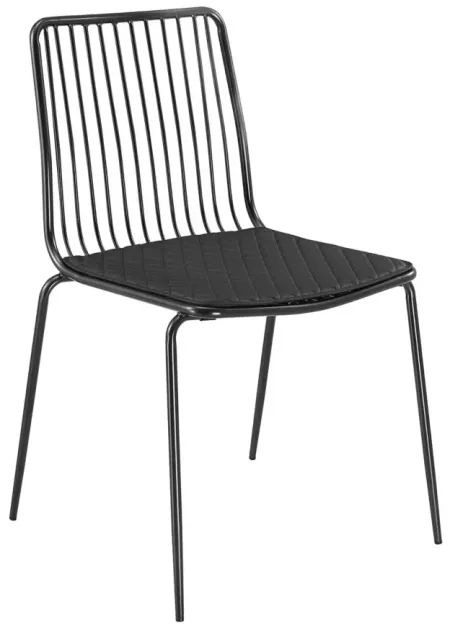 Thomas Dining Chair: Set of 4 in Metallic Gunmetal by New Pacific Direct