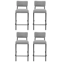 Lehman Counter Stool: Set of 4 in Penta Gray by New Pacific Direct