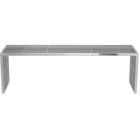 Tania Bench in Silver by Zuo Modern
