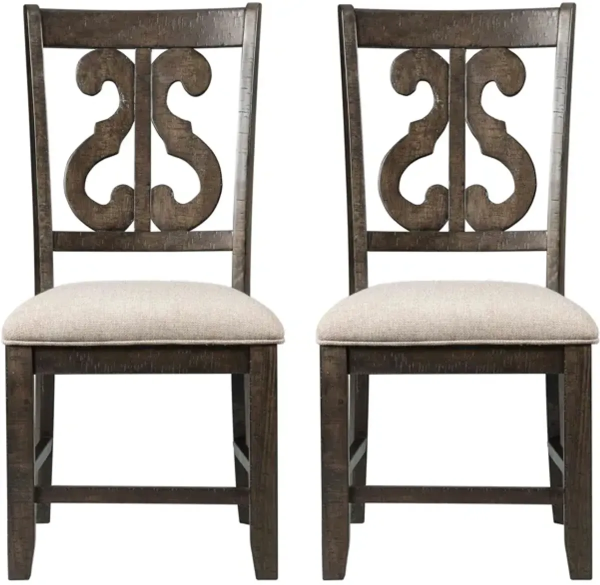 Stanford Side Chair Set of 2 in Smokey Walnut by Elements International Group