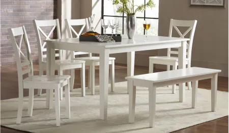 Simplicity Dining Bench in Paperwhite by Jofran