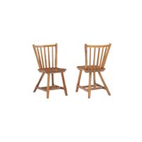 Bazel Side Chair - Set of 2 in Oak by Linon Home Decor
