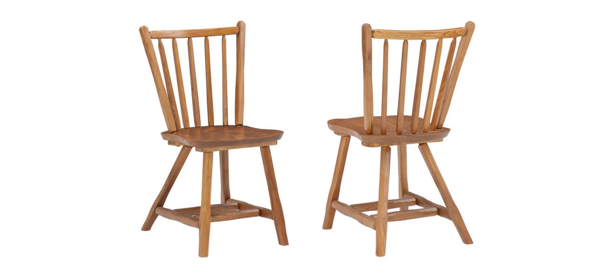 Bazel Side Chair - Set of 2 in Oak by Linon Home Decor