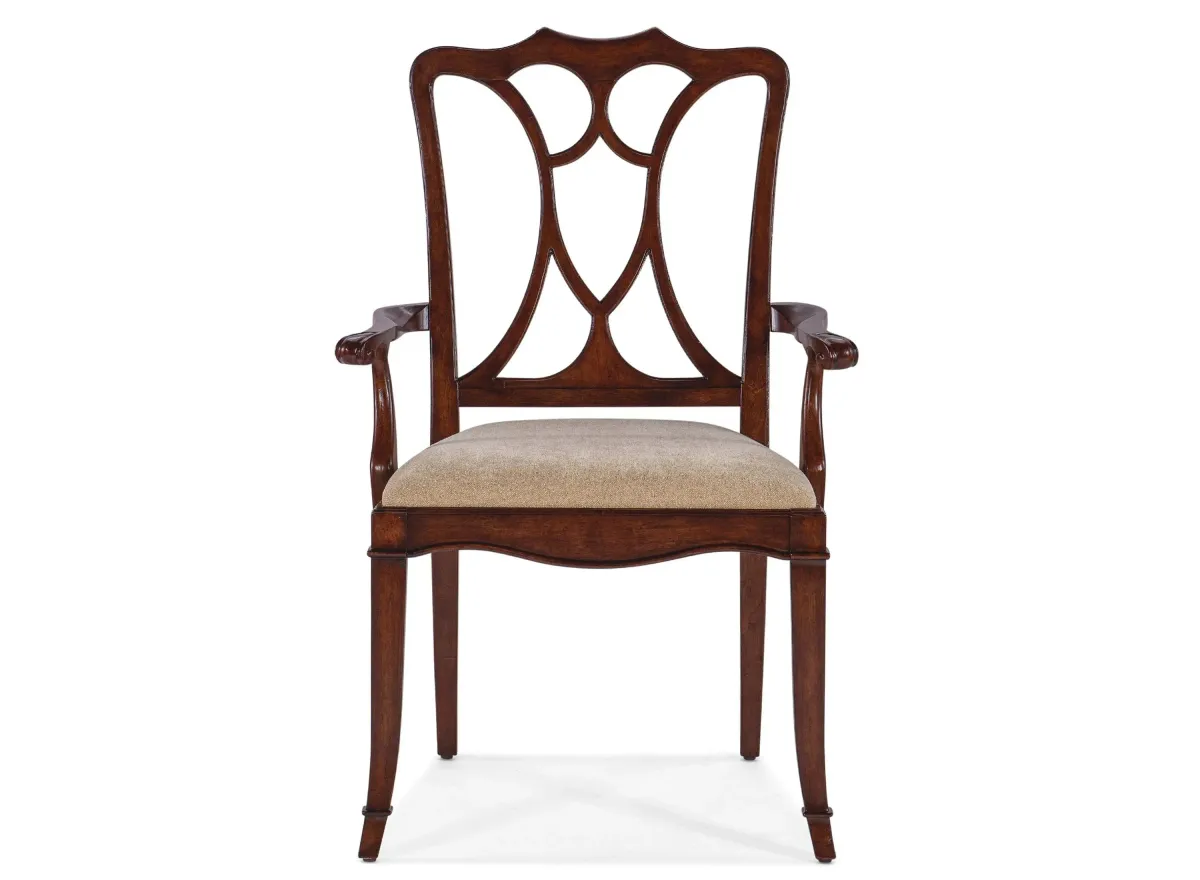 Charleston Arm Chair (Set of 2) in Maraschino Cherry by Hooker Furniture