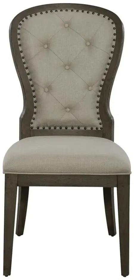 Americana Farmhouse Side Chair - Set of 2 in Dusty Taupe/Black by Liberty Furniture