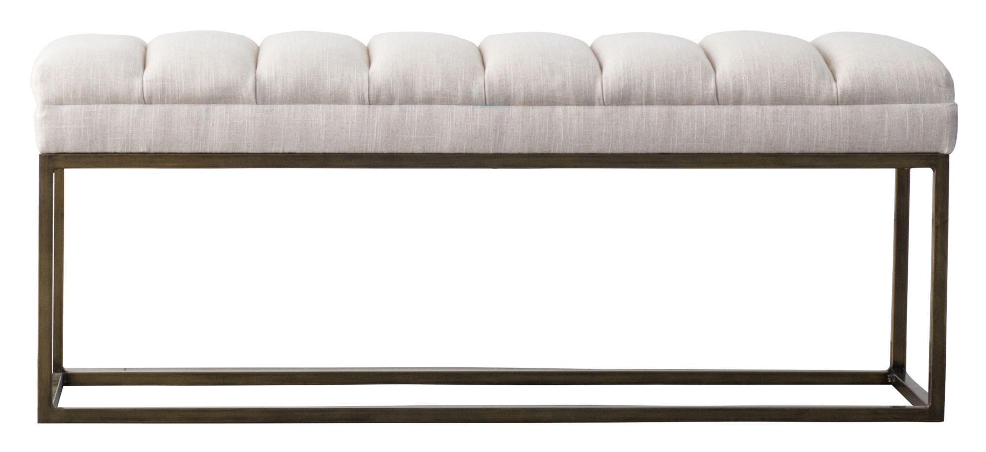 Darius Fabric Bench in Shortbread by New Pacific Direct