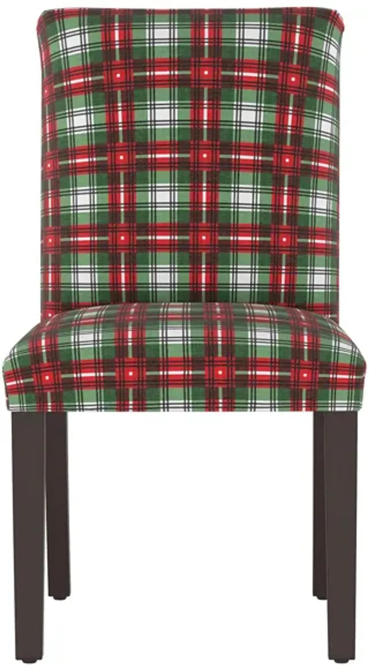 Merry Upholstered Dining Chair in Nicolas Plaid Green by Skyline