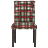 Merry Upholstered Dining Chair in Nicolas Plaid Green by Skyline