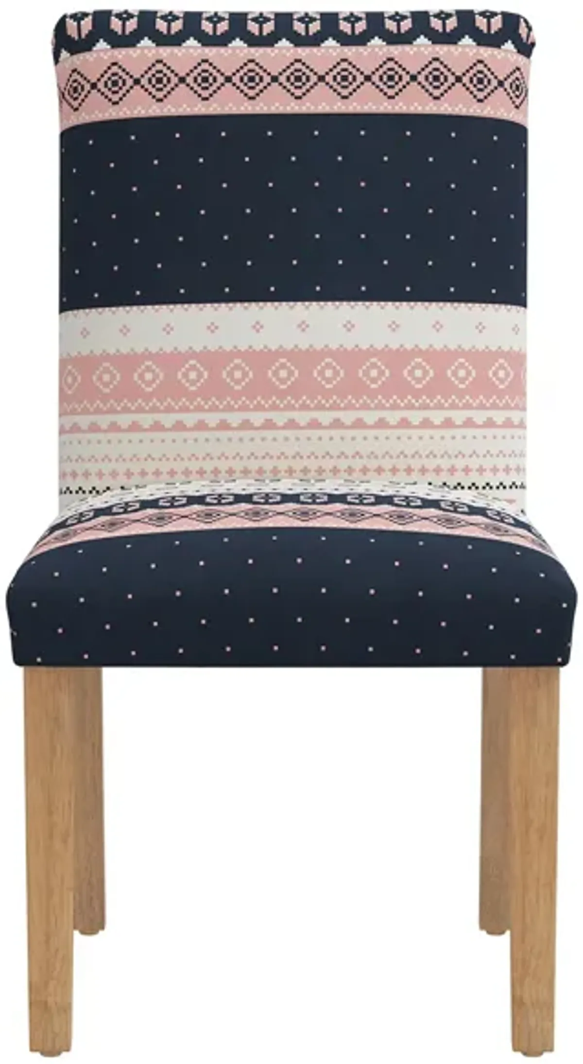 Merry Upholstered Dining Chair in Nordic Sweater Navy Blush by Skyline