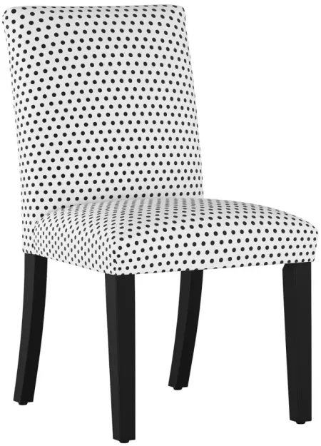 Merry Upholstered Dining Chair in Polka Dot White by Skyline