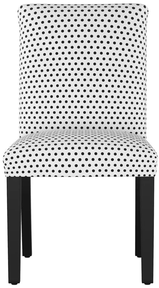 Merry Upholstered Dining Chair in Polka Dot White by Skyline
