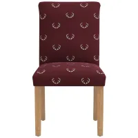 Merry Upholstered Dining Chair in Antler Maroon by Skyline