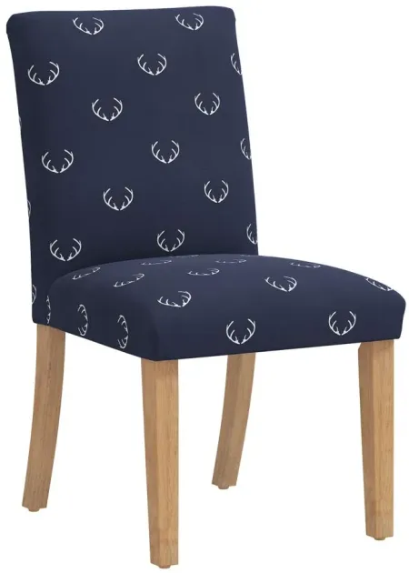 Merry Upholstered Dining Chair in Antler Navy by Skyline