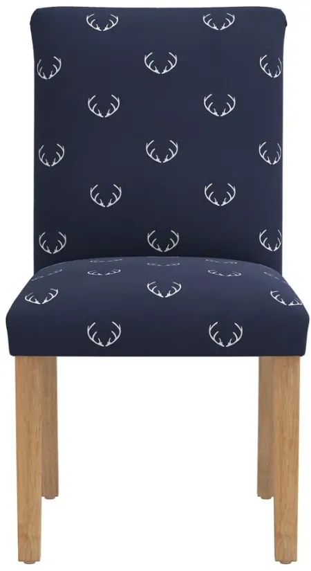 Merry Upholstered Dining Chair in Antler Navy by Skyline