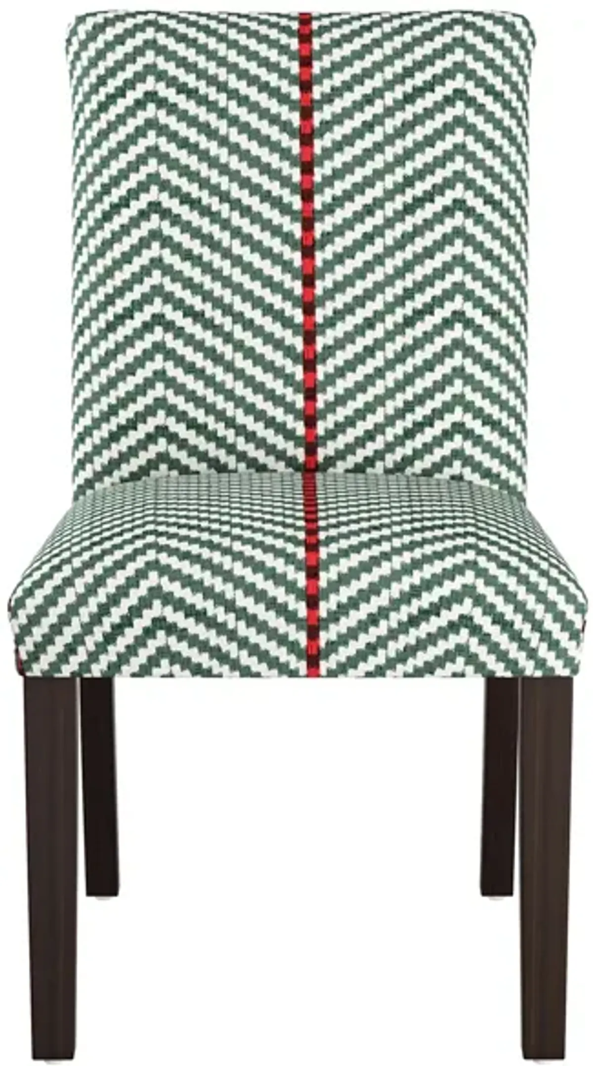 Merry Upholstered Dining Chair in Broken Twill Lg Evergreen by Skyline