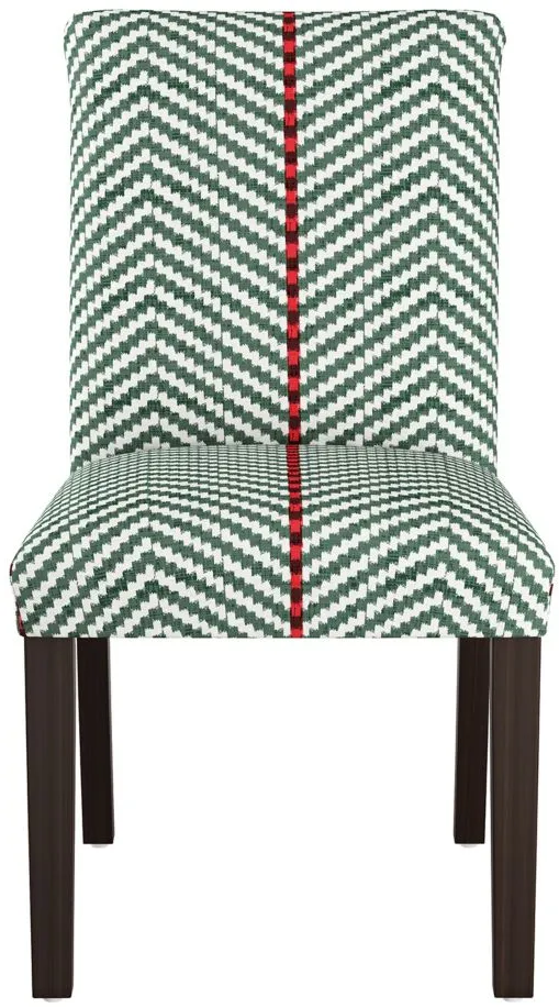 Merry Upholstered Dining Chair in Broken Twill Lg Evergreen by Skyline