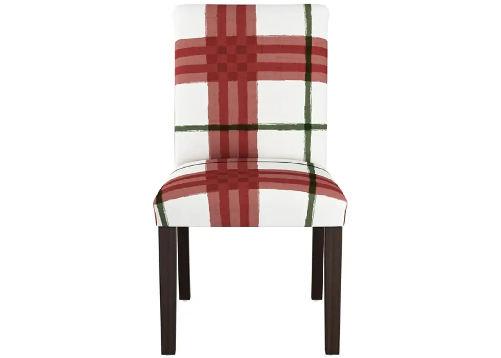 Merry Upholstered Dining Chair in Brush Plaid Holiday by Skyline