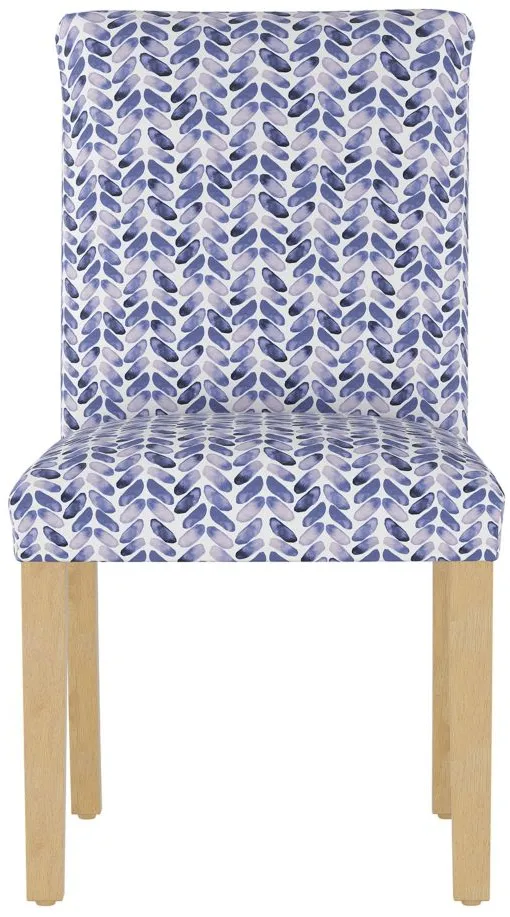 Merry Upholstered Dining Chair in Cableknit Blue by Skyline