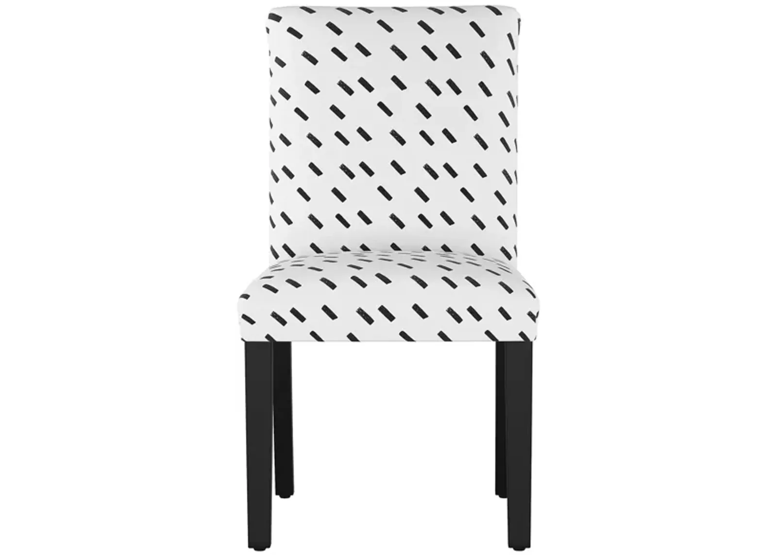 Merry Upholstered Dining Chair in Charcoal Dash White by Skyline