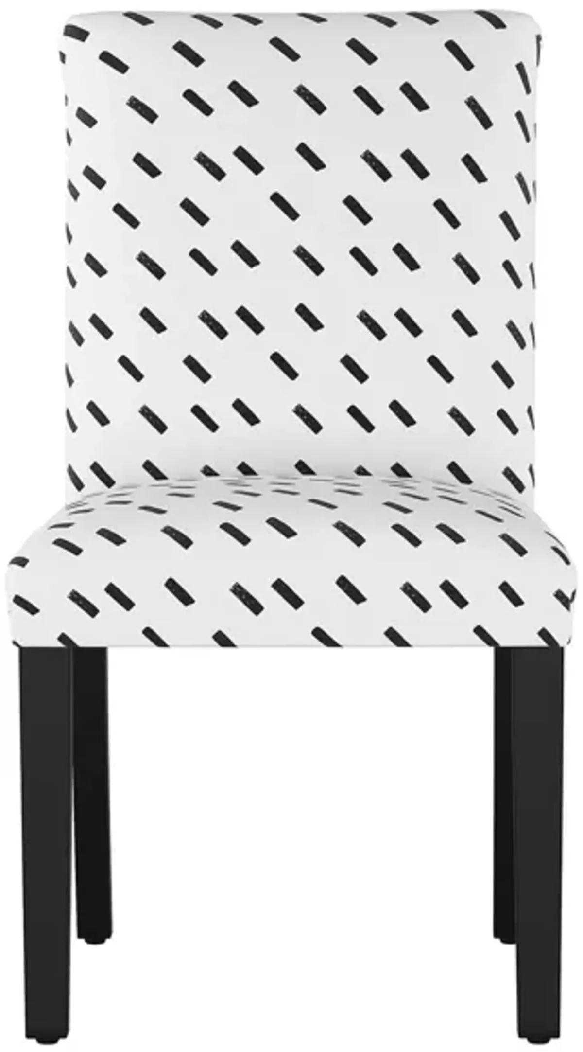 Merry Upholstered Dining Chair in Charcoal Dash White by Skyline